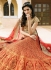 red art dupion silk wedding lehenga 13050