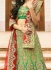 green art dupion silk wedding lehenga 13052