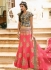 pink art dupion silk wedding lehenga 13055