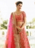 peach art dupion silk wedding lehenga 13056