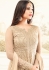 sonal chauhan net beige party wear anarkali 4607