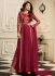 shilpa shetty maroon georgette straight pant suit 10008