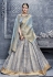 Party Wear Pure banarsi silk Grey Lehenga 25006