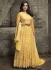 Dia mirza yellow net party wear anarkali 1003