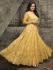 Dia mirza yellow net party wear anarkali 1003