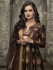 Dia mirza brown mulberry silk party wear anarkali 1004