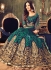 Sonal chauhan blue green georgette party wear anarkali suit 4705