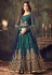 Sonal chauhan blue green georgette party wear anarkali suit 4705