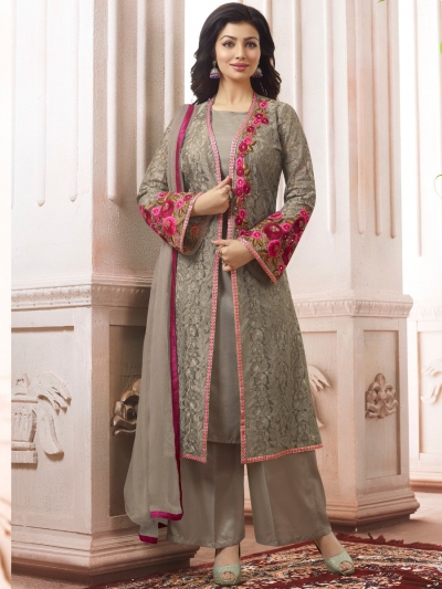 Ayesha Takia Grey color party wear salwar kameez