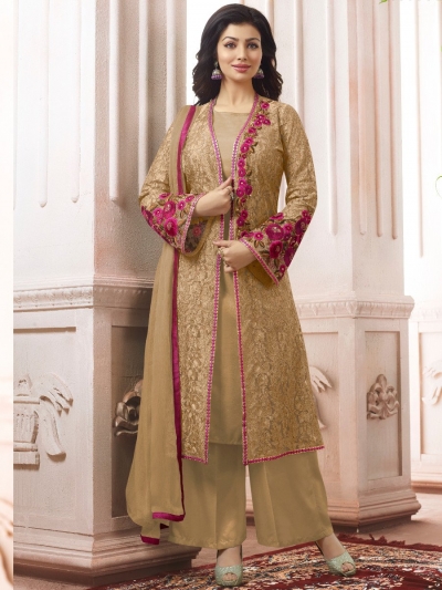 Ayesha Takia Beige color party wear salwar kameez