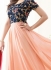 Jennifer Winget blue and peach georgette anarkali suit 1111