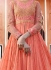 Peach georgette party wear ghagra lehenga kameez 11004