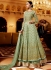 Pista green georgette party wear ghagra lehenga kameez 11005