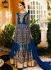 Blue georgette party wear anarkali 11006