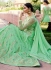 Green georgette party anarkali suit 11009