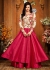 Pink silk party wear anarkali 2484