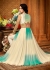 White georgette party wear anarkali 2486