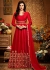 Red australian party wear anarkali 2490