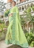 Green Faux Georgette Embroidered Wedding Saree 4204