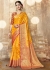 Yellow Banarasi Silk Woven Festive Saree 3901