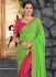 Pink and green party wear saree 2003