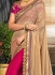 Pink and beige half and half saree 2005