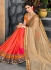 Orange and beige half and half saree 2006