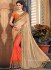 Orange and beige half and half saree 2006