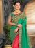 Pink and green half and half saree 2007