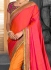 Yellow and pink half and half saree 2010