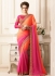 Pink and orange satin designer saree 40008