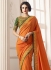 Orange art silk deisgner saree 40009