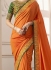 Orange art silk deisgner saree 40009