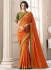 Orange art silk deisgner saree 40009