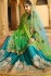 kollybollyethnics green blue shaded wedding saree 6004