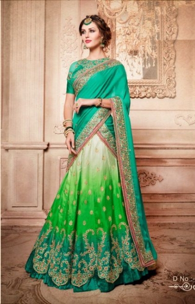 Party Wear Green Green Lehenga 4082