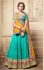 Party Wear Yellow Sea Blue Lehenga 4083