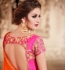 Party Wear Pink Orange Lehenga 4087