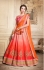 Party Wear Pink Orange Lehenga 4087