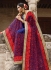 Party wear royal blue georgette saree 1953