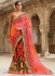 Party wear Brown and pink half n half saree 1955