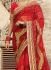 Part wear red net saree 1956