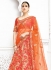 Coral pink pure banarasi silk a line wedding lehenga choli 1102