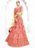 Light pink pure banarasi silk a line wedding lehenga 1103