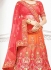 Orange and pink pure banarasi silk wedding lehenga 1108