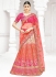 Tricolor satin a line wedding lehenga 1109