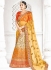 Cream and yellow satin a line wedding lehenga 1110