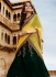 Dark green velvet a line wedding lehenga 501