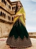 Dark green velvet a line wedding lehenga 501