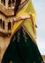 Dark green velvet a line wedding lehenga 501